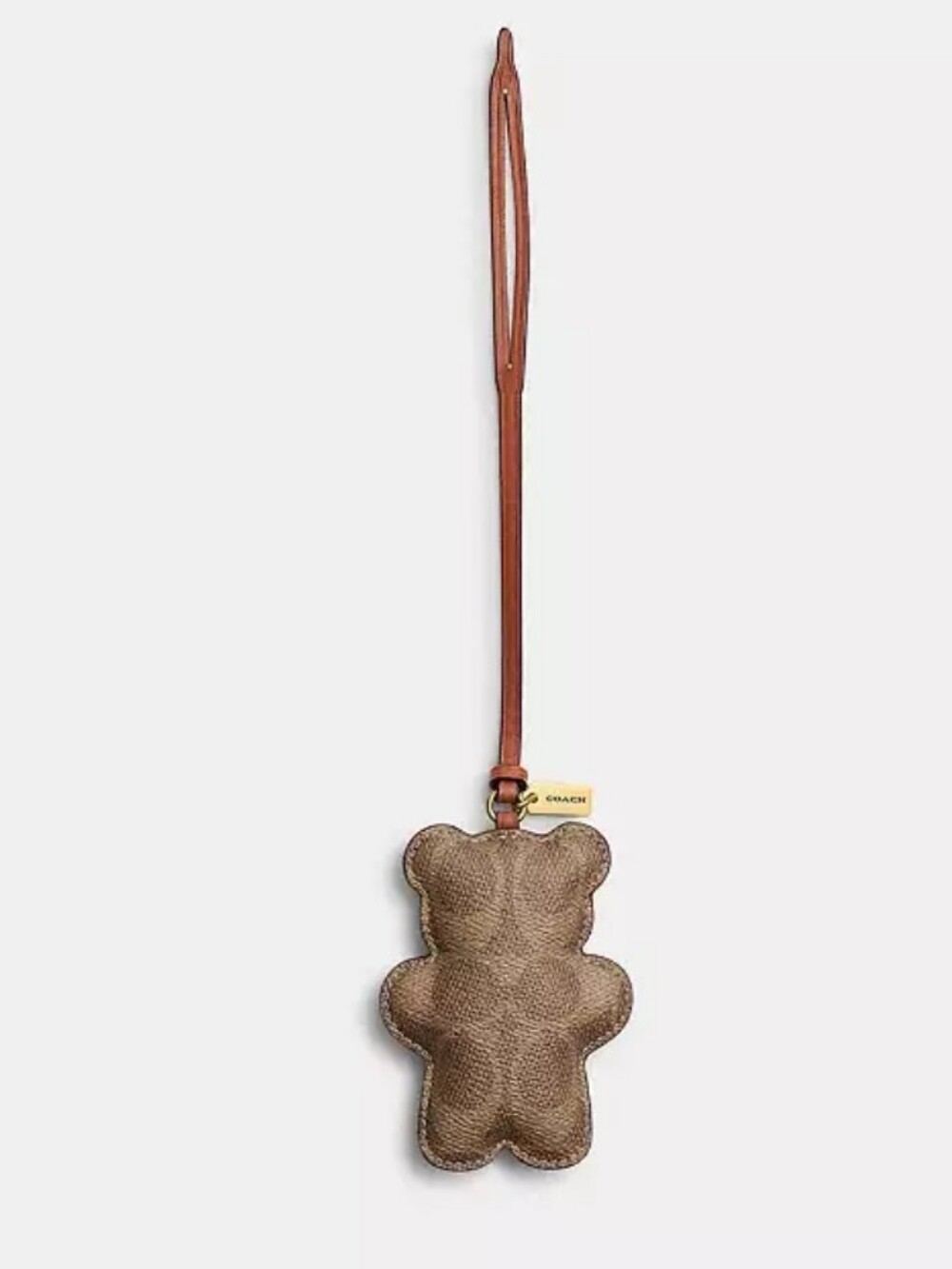 Coach Bear Puffy Bag Charm in Signature Canvas - Picture 1 of 7